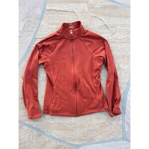 Beyond Yoga Original Jacket Womens Size Medium Orange Full Zip Long Sleeve